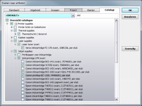 Artikelbeheer - opzoeken - catalogus